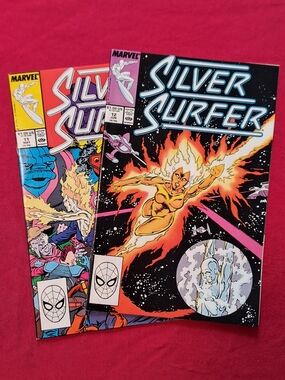 Set of Two Silver Surfer Comics 1988 Issue #11 and #12 VF-NM